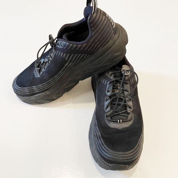 Hoka Shoes Hoka One One Bondi 6 Running Sneakers Size 25 Wide Black
